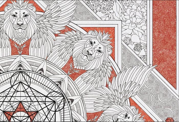方巾細緻線條的強迫症創作