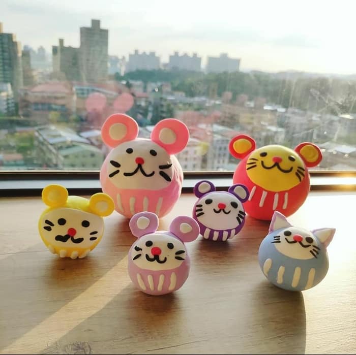 與孩子一起玩不倒翁勞作